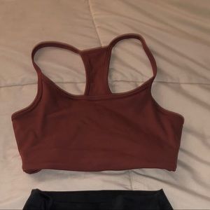 Sports bra, dark mauve